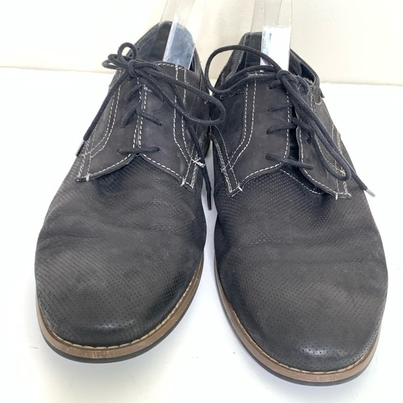 Steve Madden Cherf Black Leather Oxfords Size 10.5 - Picture 3 of 7